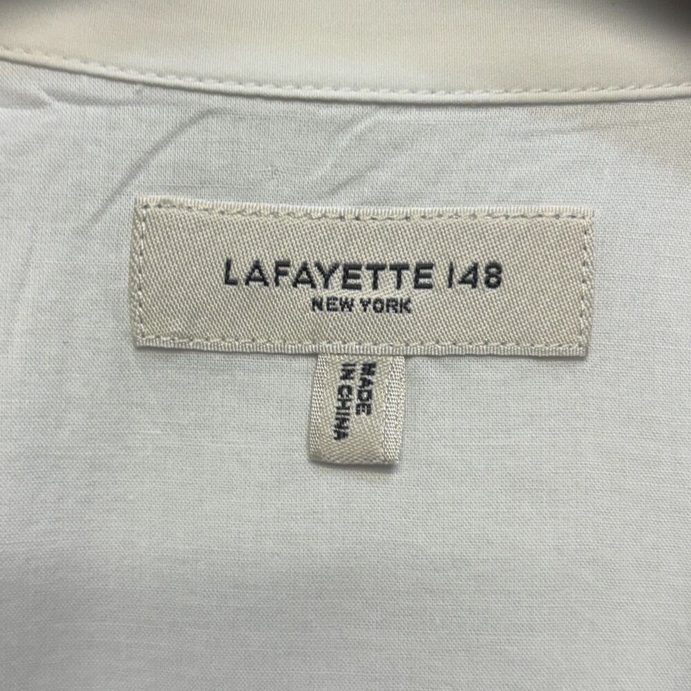 Lafayette 148 New York Women Blouse Top Button Shirt Size Small Cotton D097 -12 - Picture 13 of 15